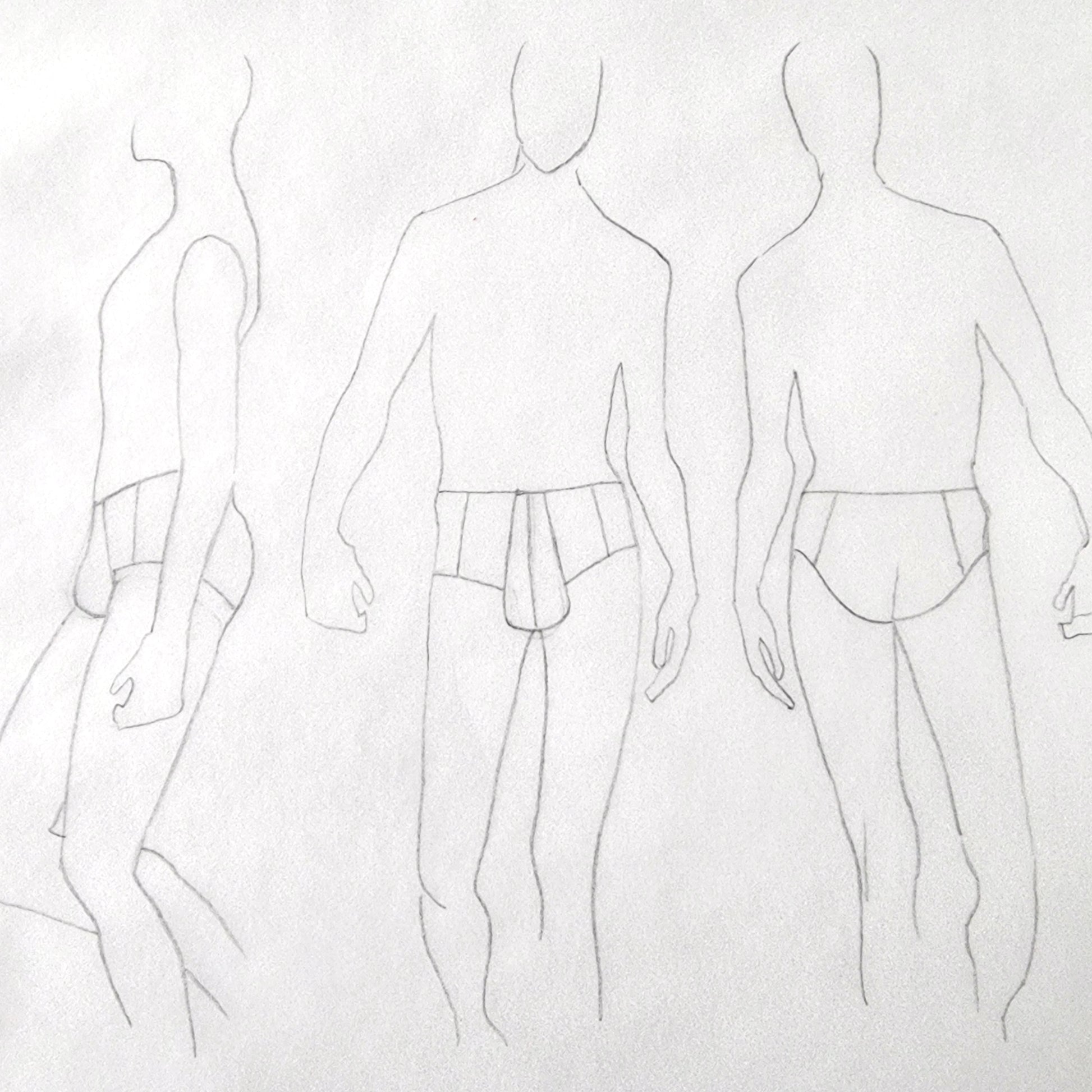 Handcrafted luxury leather men's fitted pouch briefs in black