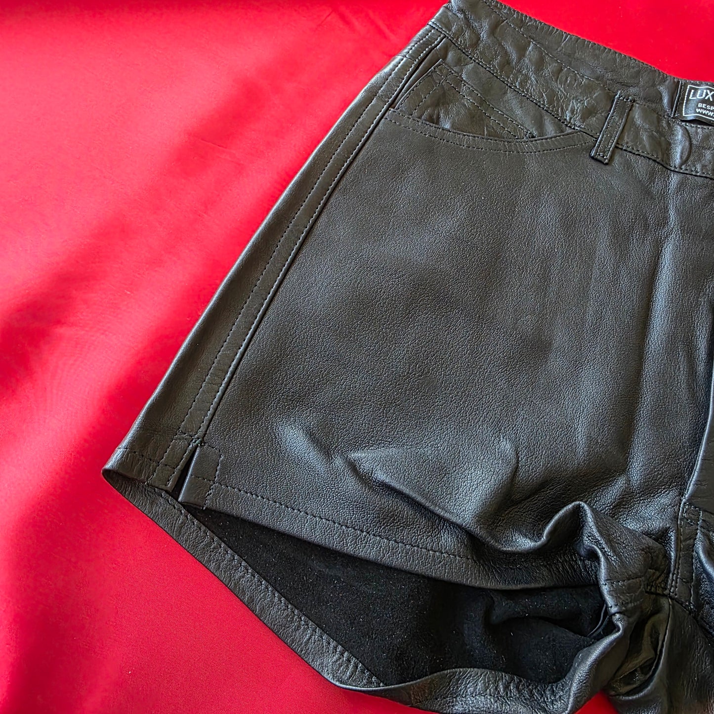 The Leather Booty Shorts size UK8 HIGH WAIST Studio Sample