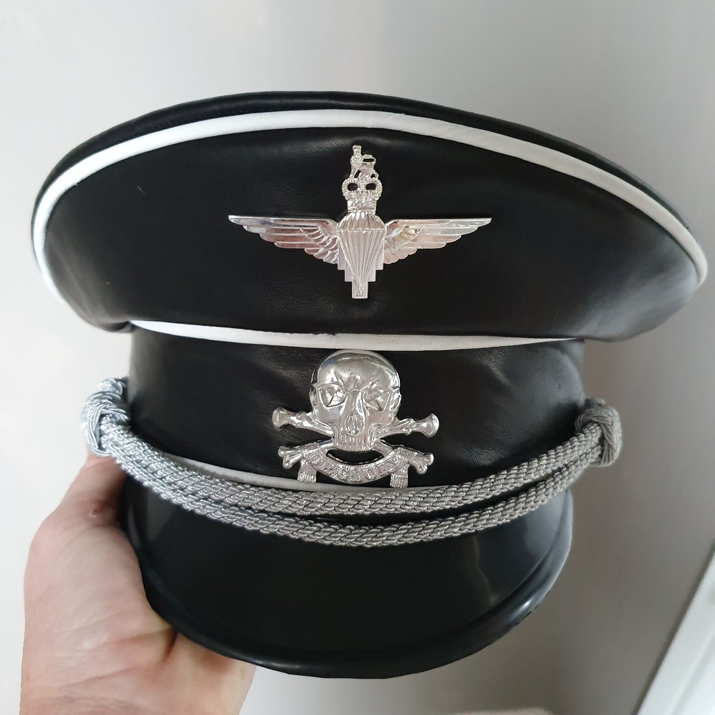 Leather Military Cap