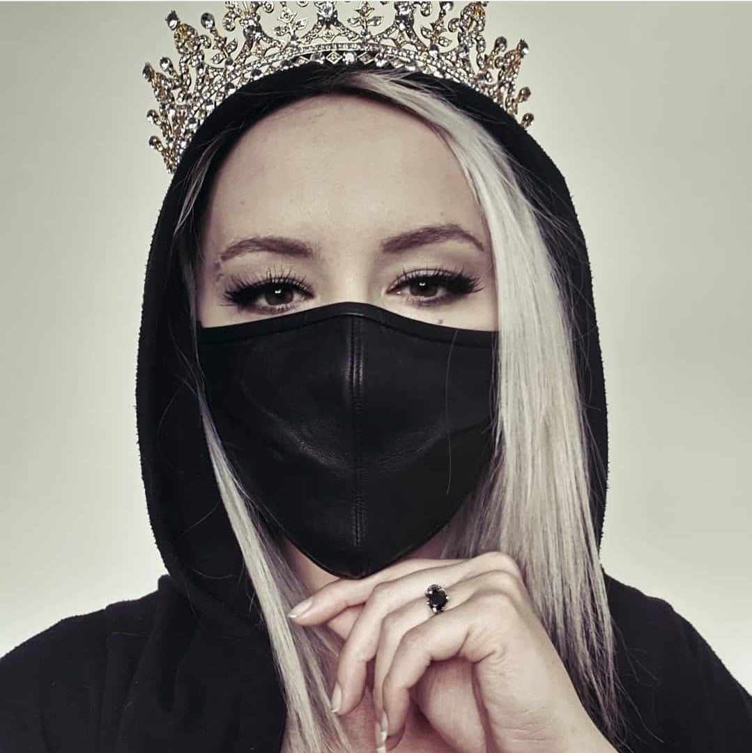 Black Leather face mask