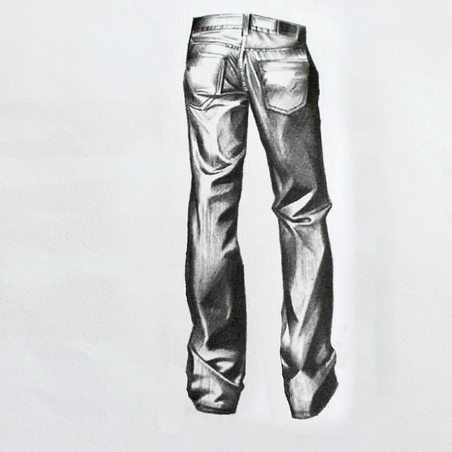 Handmade luxury straight leg leather jeans for men