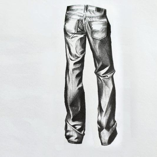 Handmade luxury straight leg leather jeans for men