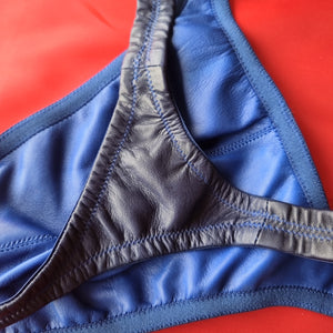 Men's Leather Lined Thong K-ink with Royal blue lining size 36/L - was £150