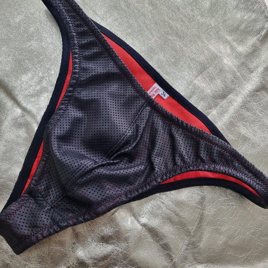 Men's Leather Lined Brazilian Briefs