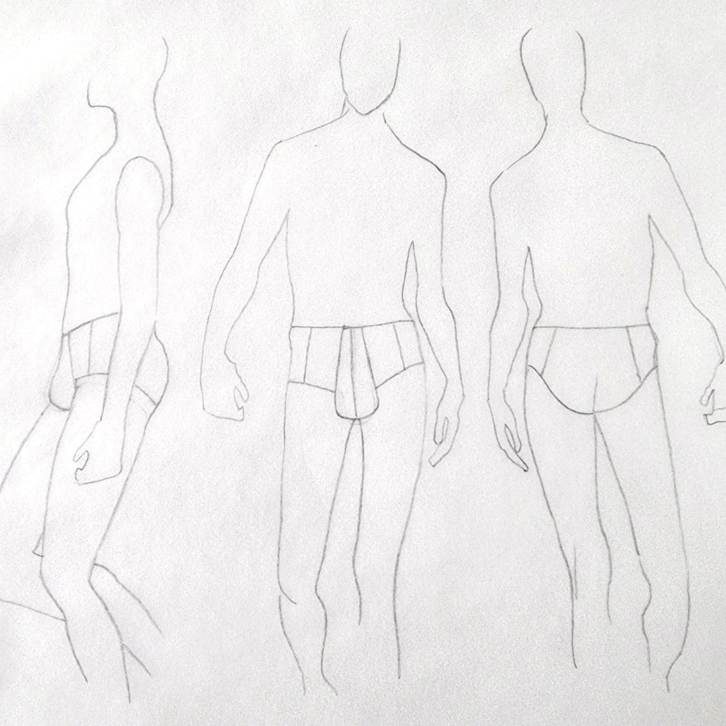 Men's Fitted Pouch Briefs  30 Indigo with black edge