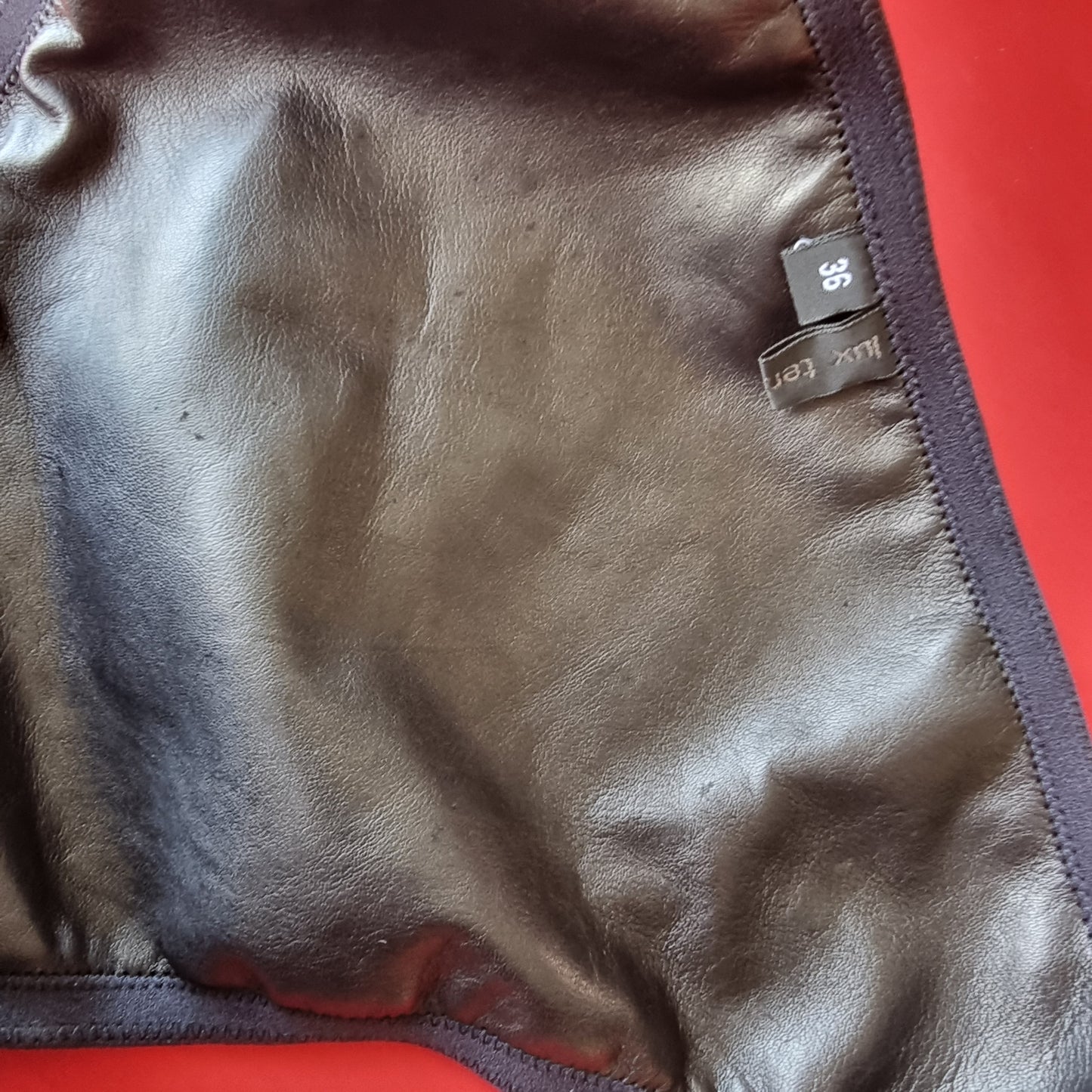 Men’s Leather Lined Briefs SLIGHT SECONDS 40 Black