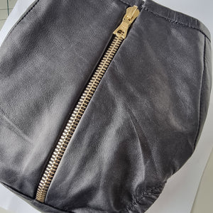 High Waisted Brief GOLD ZIP Size 10 W28