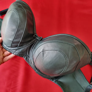 Green Leather T Shirt bra - 34G - NOW 60%
