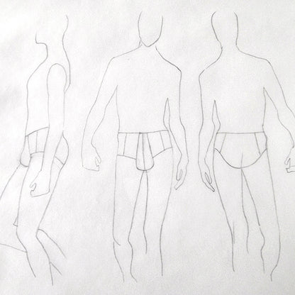 Handcrafted luxury leather men's fitted pouch briefs in black

