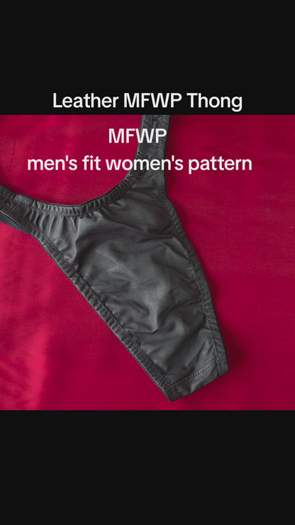 Leather MFWP Thong - Men's Fit Women's Pattern