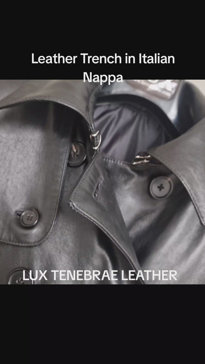 Soft Leather Trench Coat