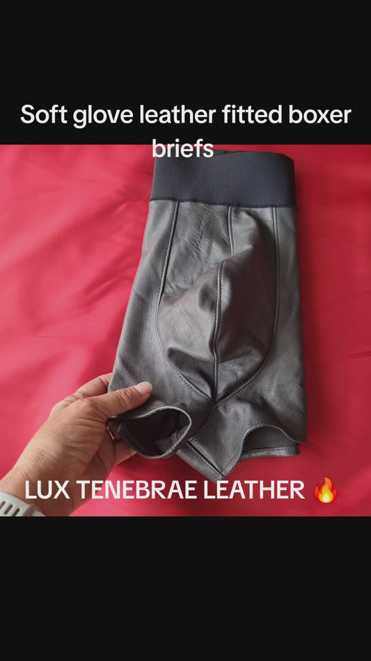 Leather Fitted Boxers Black size 30 XSmall - 50% OFF