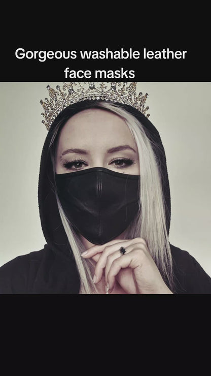 Washable Leather Face Mask