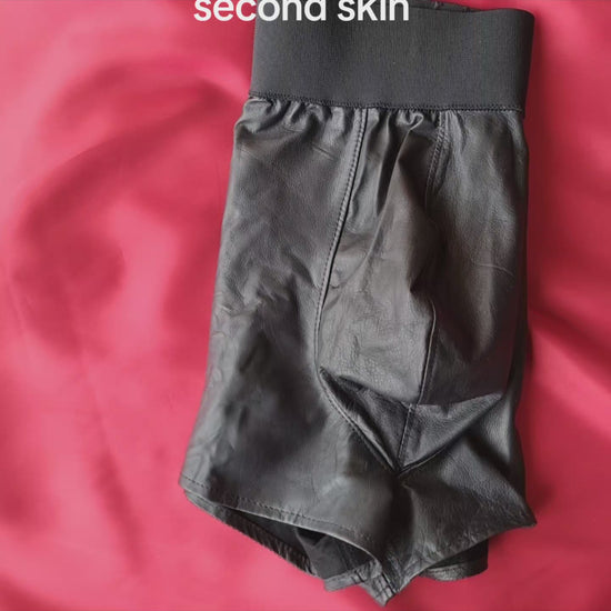 men's washable leather fitted boxer briefs Lux Tenebrae