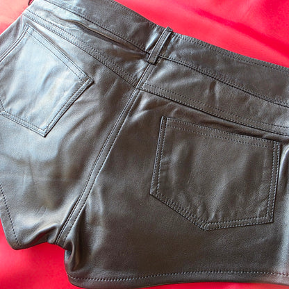 The Leather Booty Shorts size UK8 Studio Sample