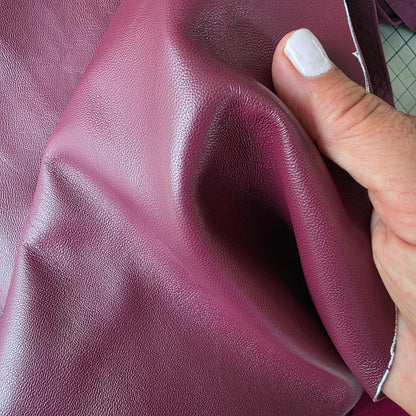 BURGUNDY Leather Full Cup Bra: The Zero-Waste Project (Pristine Lambskin) 30A-44J