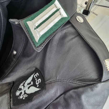 Leather Long Sleeve Military Shirt
