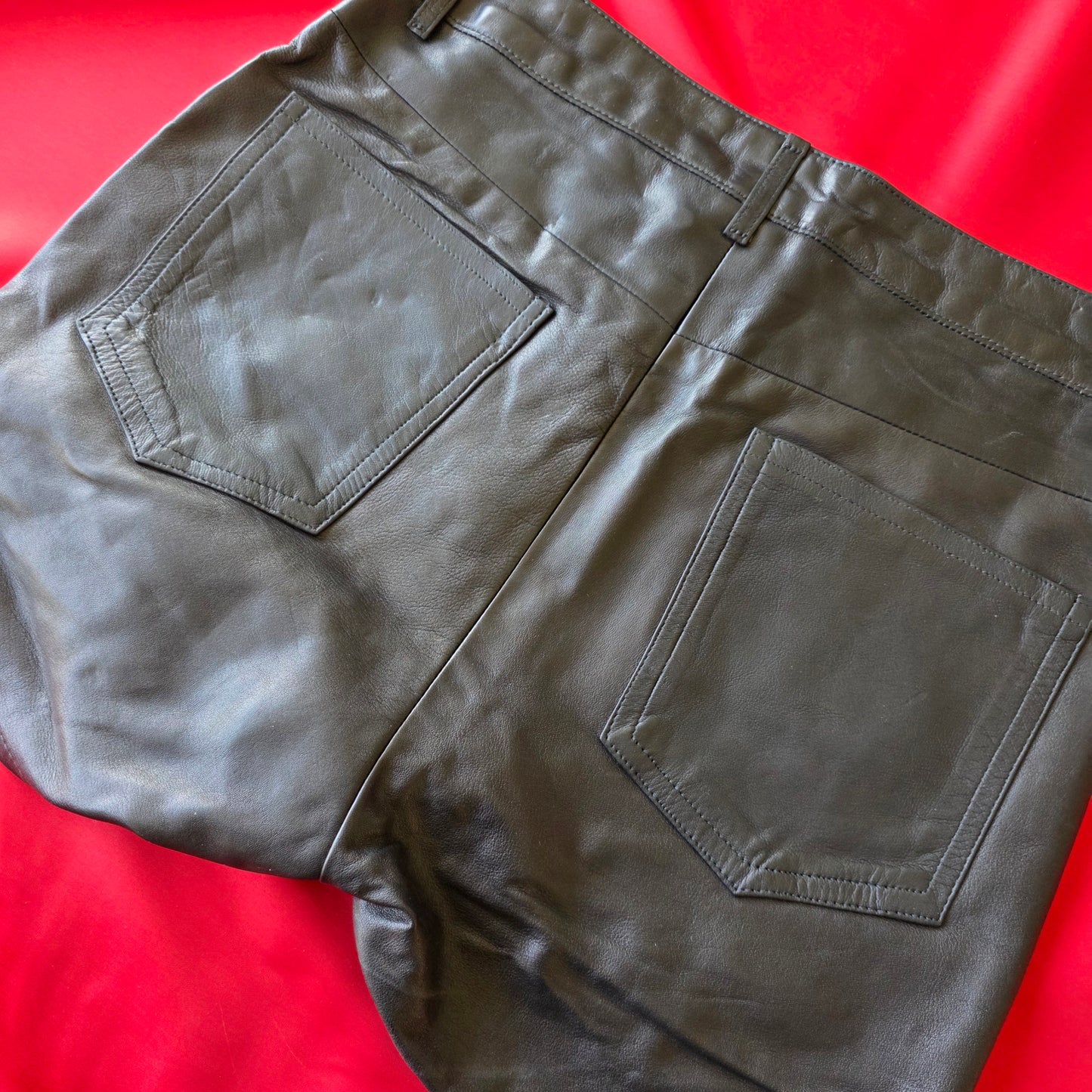 EsES Pantalones de cuero blando cazador