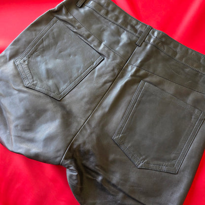 EsES Pantalones de cuero blando cazador