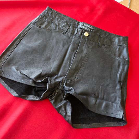 The Leather Booty Shorts size UK8 HIGH WAIST Studio Sample
