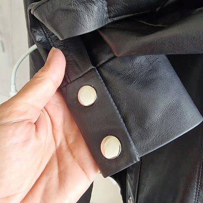 Leather Long Sleeve Military Shirt