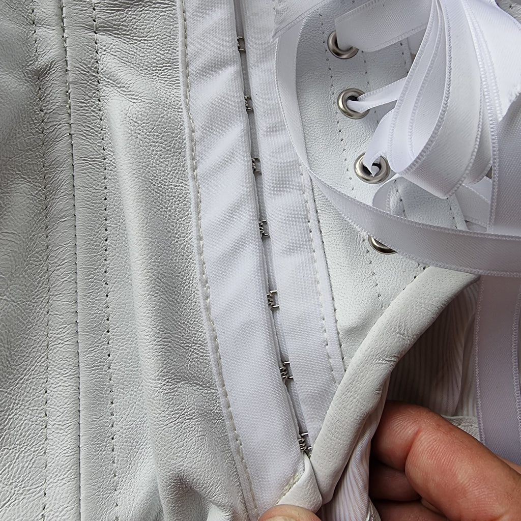 white leather girdle