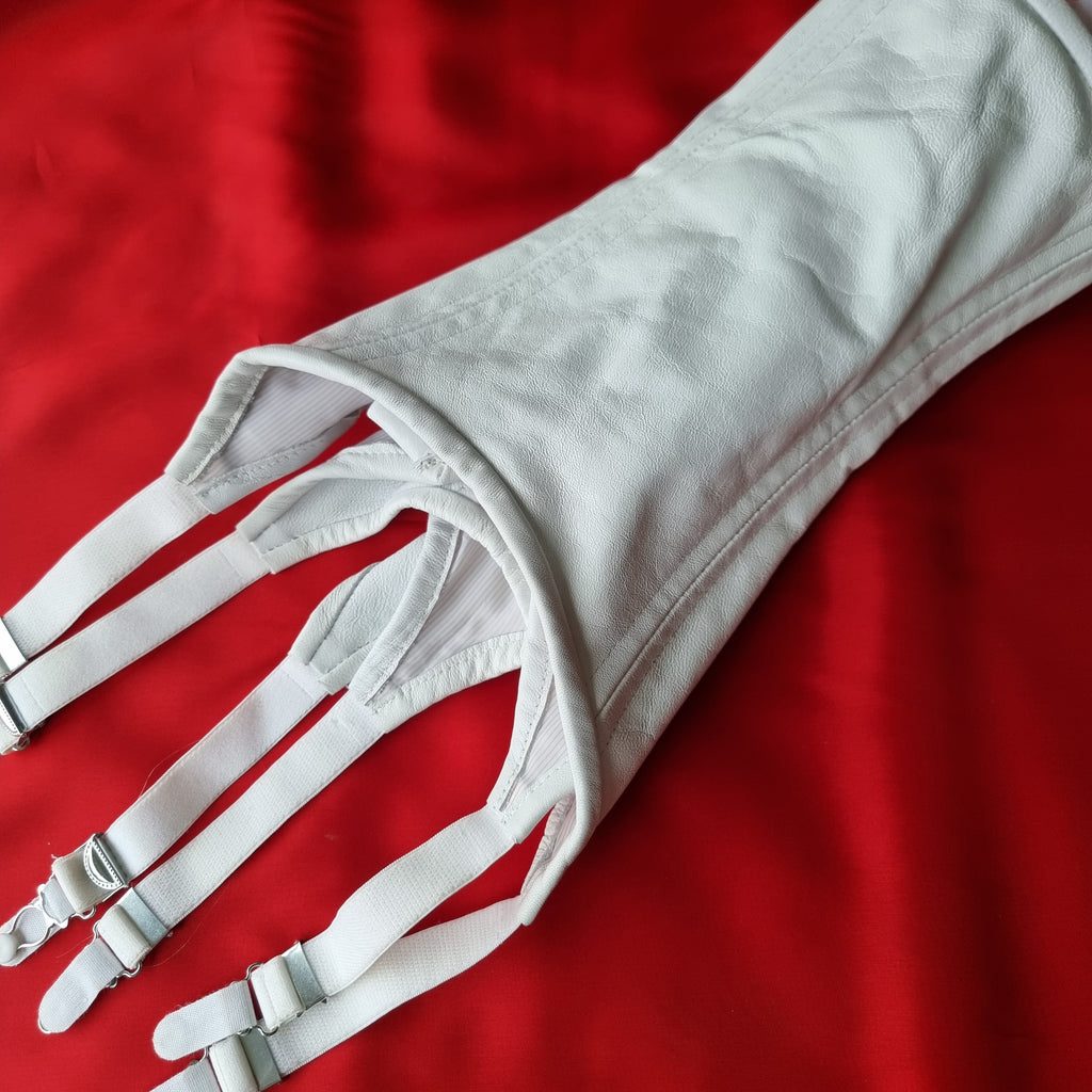 white leather girdle