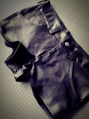 Leather Short Shorts