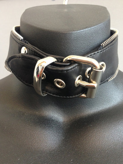 Zip and Leather Body Harness