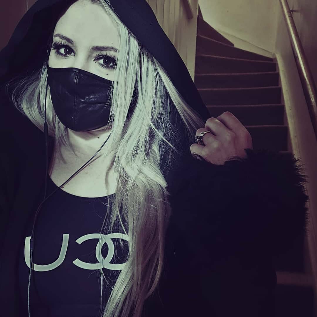 Black Leather face mask