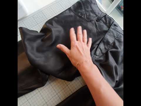 Handmade luxury straight leg leather jeans for men