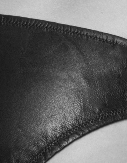 Black eather Men's Briefs - Washable Glove Leather