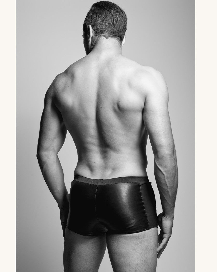 Leather Fitted Zip Boxers For Men, leather lined fitted zip boxer briefs – Lux  Tenebrae