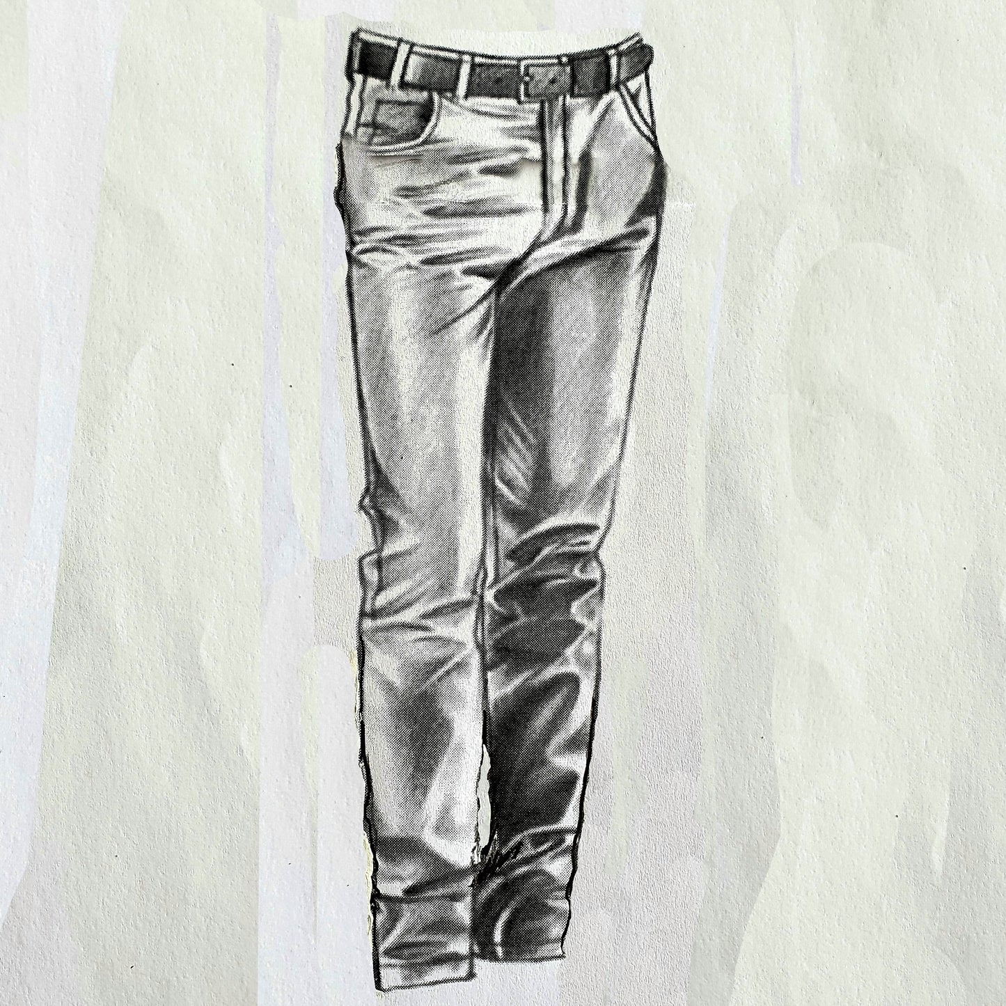 de luxury tapered leg leather jeans for men