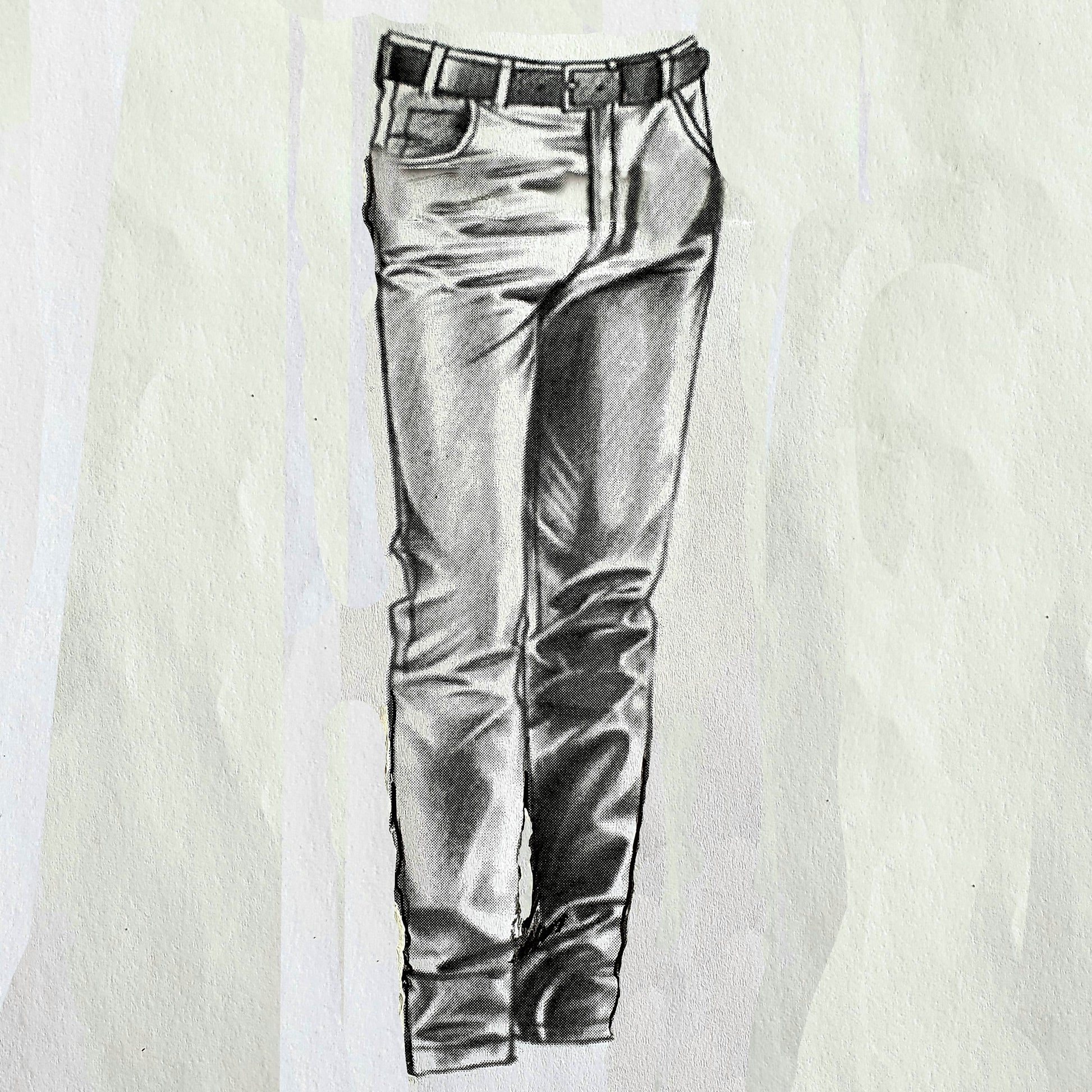 de luxury tapered leg leather jeans for men