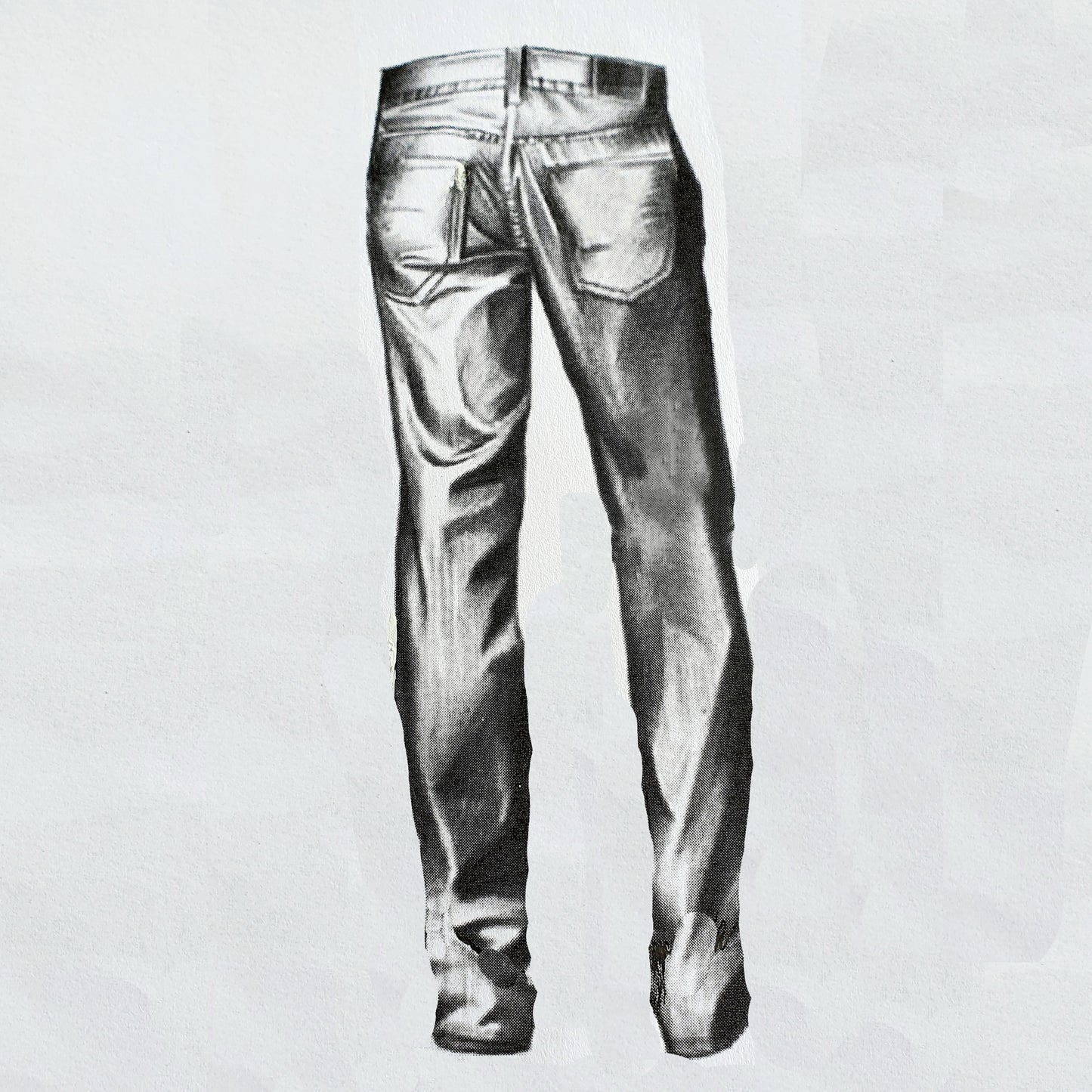 de luxury tapered leg leather jeans for men