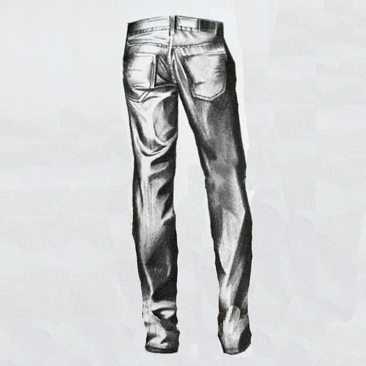 de luxury tapered leg leather jeans for men