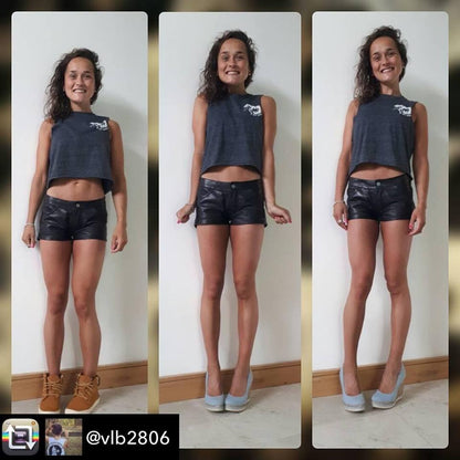 Shorts courts en cuir souple Hunter